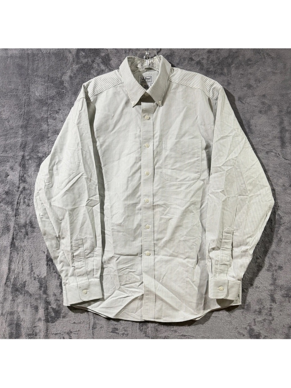 L.L. Bean Traditional Fit Striped Cotton Dress Shirt 15.5 34 Men’s Size Medium